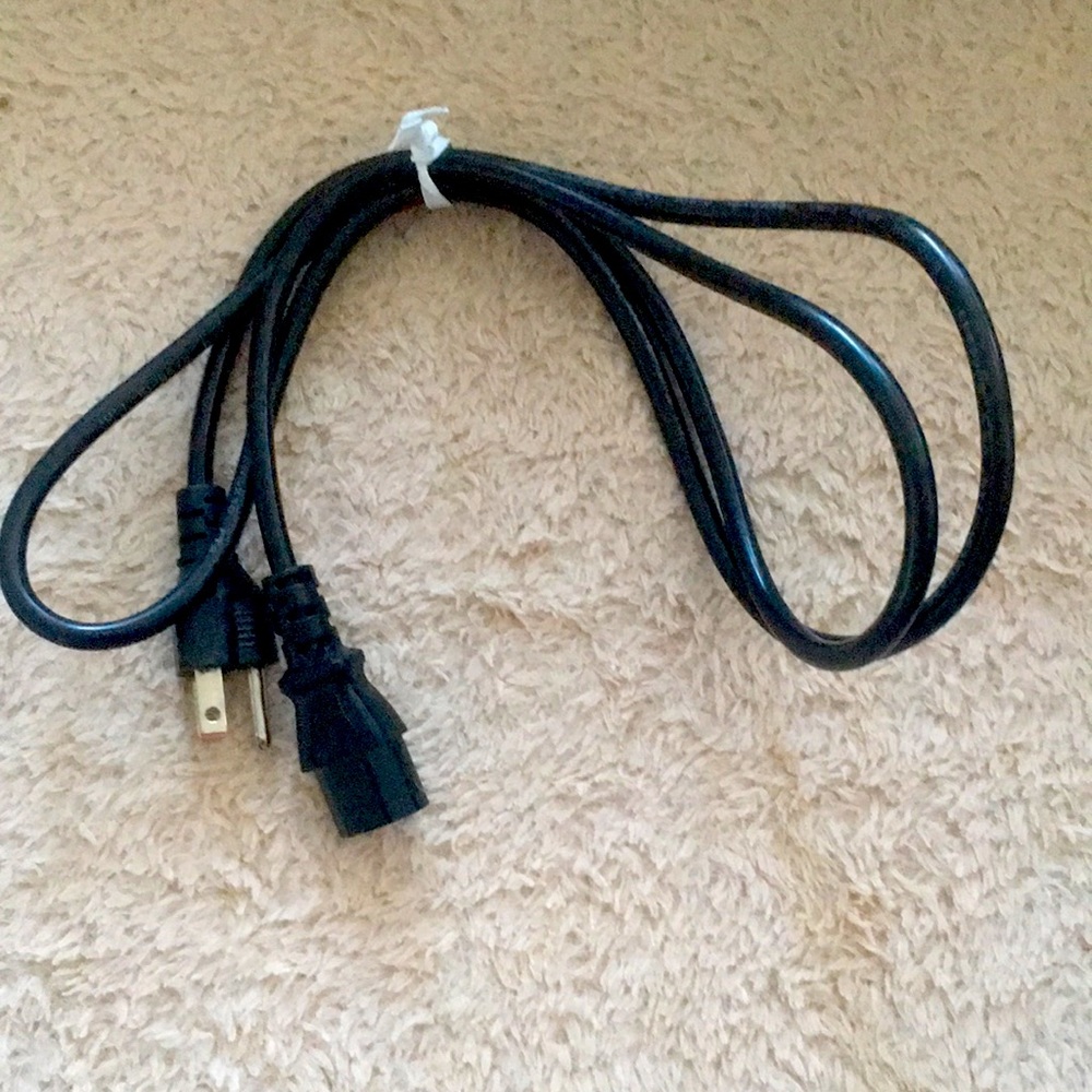 CHENG-HO 3 Prong Power Cord 5’ Black